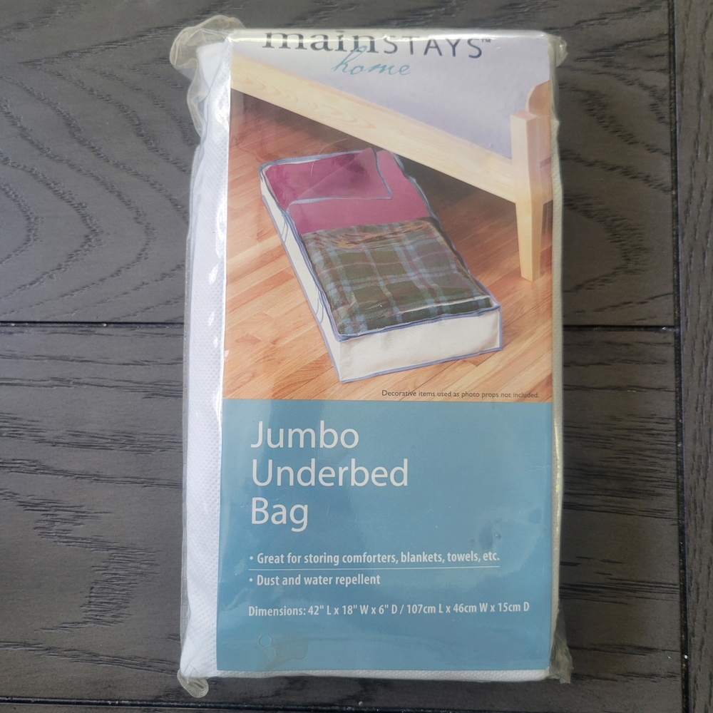 Mainstays Jumbo Underbed Bag - White